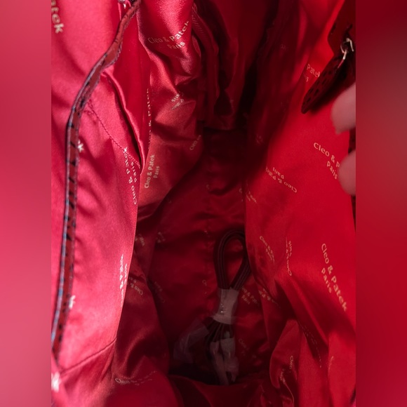 New Cleo and Patek Red Ostrich Tote Bag - Picture 11 of 15